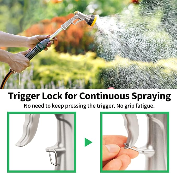AUTOMAN Garden Nozzle Sprayer, High Pressure Spray Nozzle, 100% Metal Water - Image 4