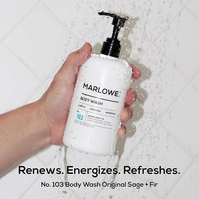 MARLOWE. No. 103 Body Wash 16 oz Pump, Energizing & Refreshing Shower Gel - Image 6