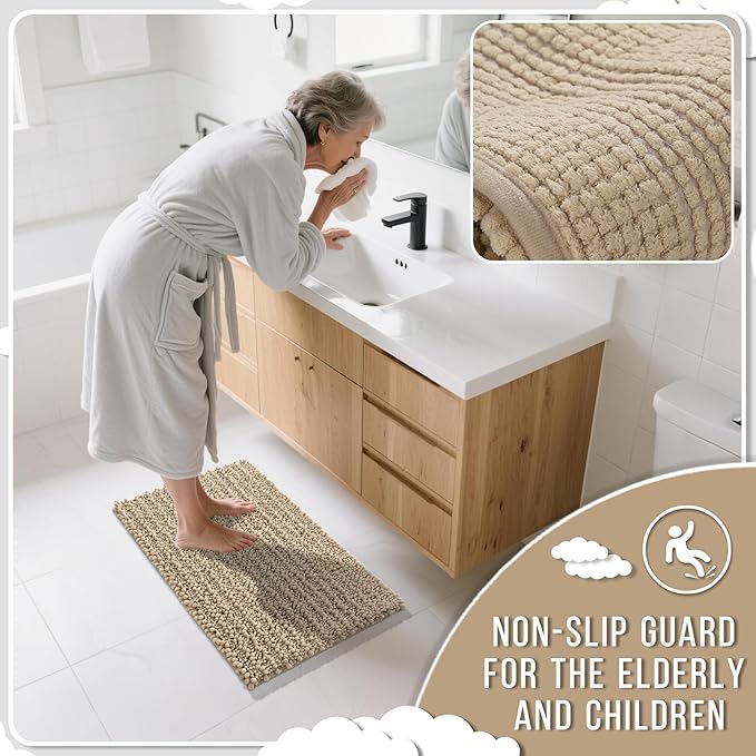 Yimobra Bathroom Rugs Non Slip Washable 24x17 Inch - Image 6