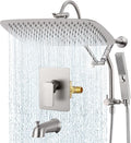 G-Promise 14 Inches Shower faucet Sets Complete, All Metal Rainfall Shower Head by G-Promise