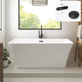 FerdY Sentosa 59" Acrylic Freestanding Bathtub, Contemporary Design Soaking Tub by FerdY