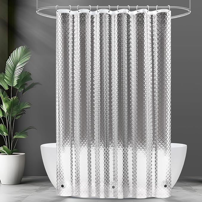 UFRIDAY 78 inch Long Plastic Clear Shower Curtain Liner, Waterproof Shower by UFRIDAY