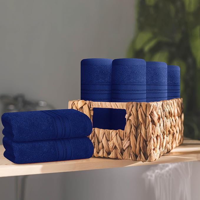 BOUTIQUO Ultra Soft Cotton Washcloths, Contains 12 Piece Face Cloths 12x12 inch - Image 3