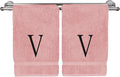 Monogrammed Hand Towel, Personalized Initial Gift, Extra Absorbent 100% Turkish by BareCotton