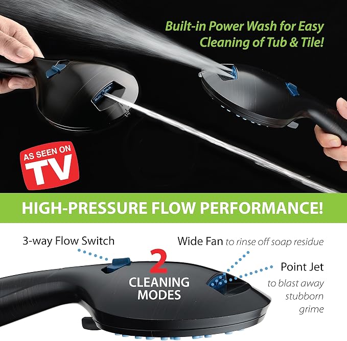 Hotel Spa AquaCare As-Seen-On-TV High Pressure 48-setting Rain & Handheld 3-way - Image 9