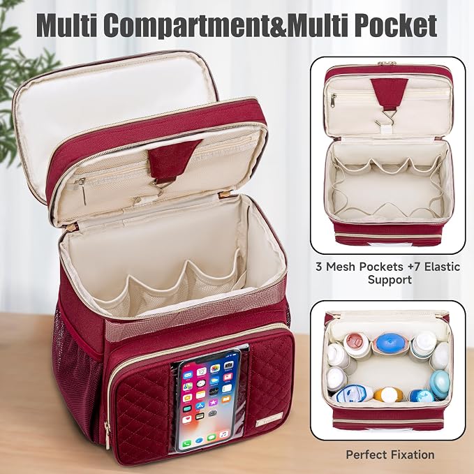 Large Toiletry Bag for Women Men, Bathroom Bag, Water Resistant Shower Bag - Image 5