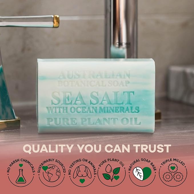 Australian Botanical Soap Variety Pack Includes 4 Valencia Orange and 4 Sea - Image 7
