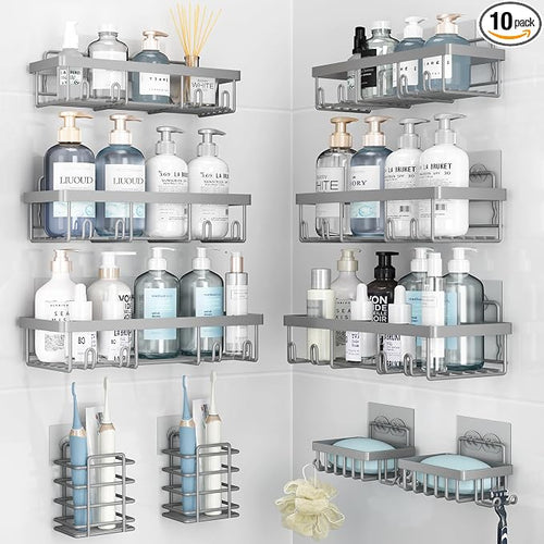 10 Pack Shower Caddy Organizer Rack Shelf by Liuoud