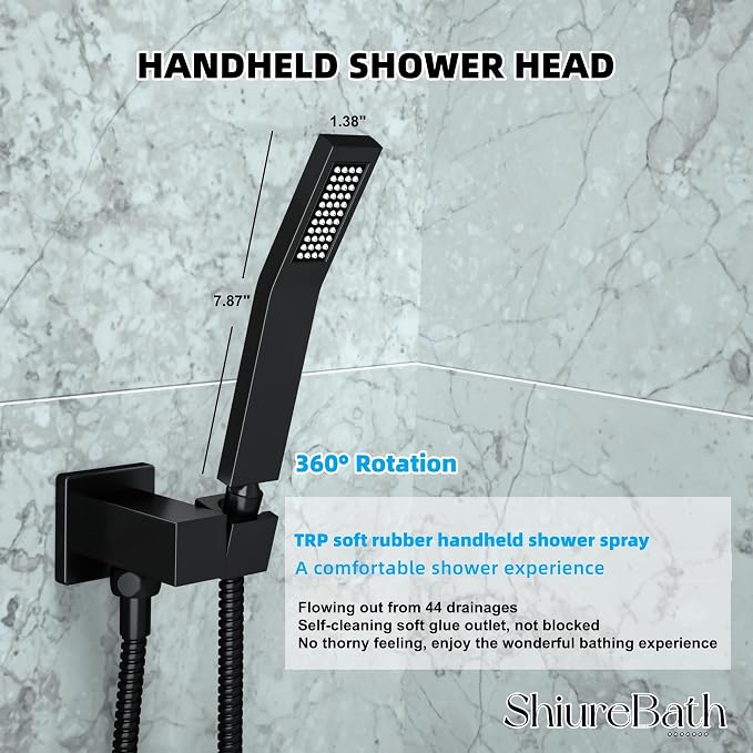 10 Inch Shower Faucet Set with Tub Spout Wall Mounted Shower System - Image 4