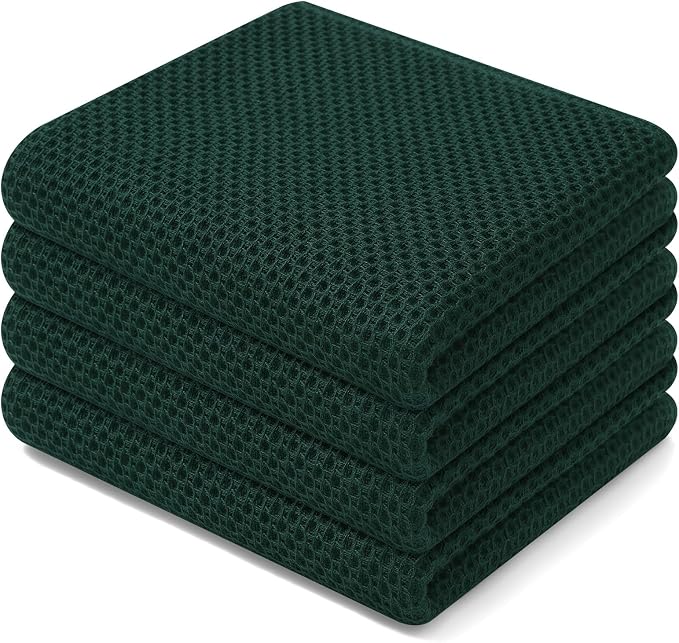 Homaxy 100% Cotton Waffle Weave Kitchen Dish Towels, Ultra Soft Absorbent Quick by Homaxy