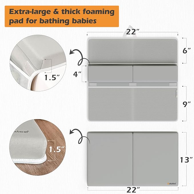 Premium Bath Kneeler, Baby Bath Kneeler and Elbow Rest Pad Set, Kneeling Pad - Image 5