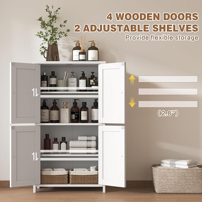Nuturelly Bathroom Floor Storage Cabinet, Bathroom Organizers and Storage - Image 5