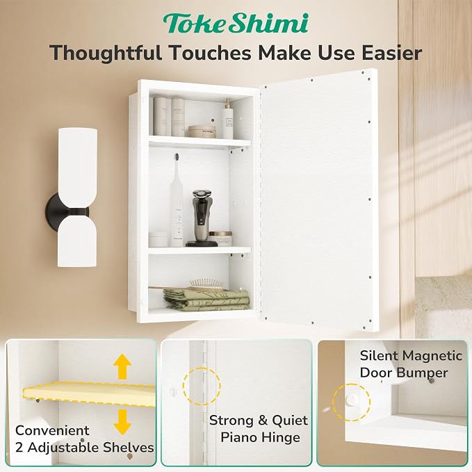 TokeShimi 21x27 Recessed Medicine Cabinet - Image 5