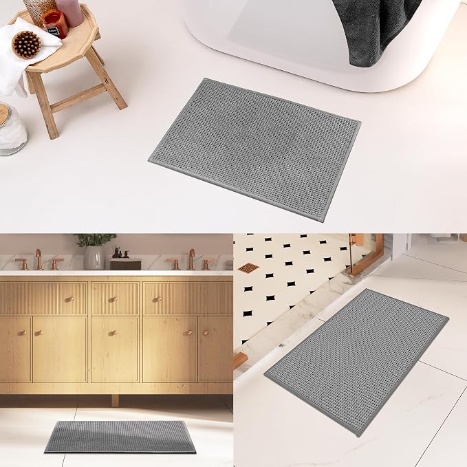 GRANNY SAYS Gray Bathroom Rugs, Absorbent Bath Mats - Image 9