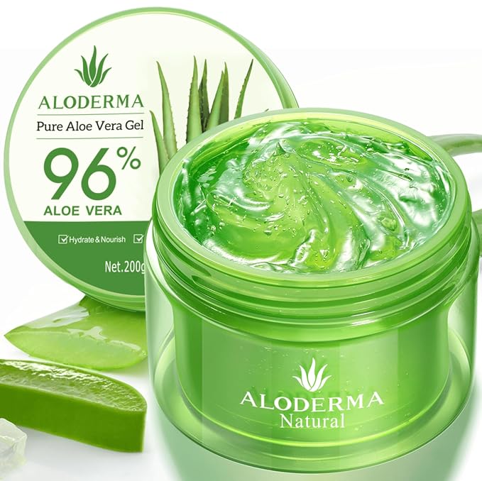 Aloderma Organic Aloe Vera Gel for Face & Body, 96% Pure Aloe Gel Made within - Image 2