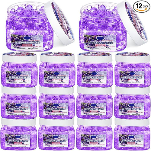 12 Pcs Air Freshener Gel Bulk Odor Eliminator Gel Beads 8 oz Long Lasting Air by Dansib