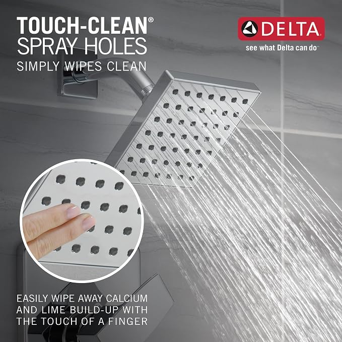Delta Faucet Modern Single-Handle Chrome Tub and Shower Trim Kit, Shower Faucet - Image 4