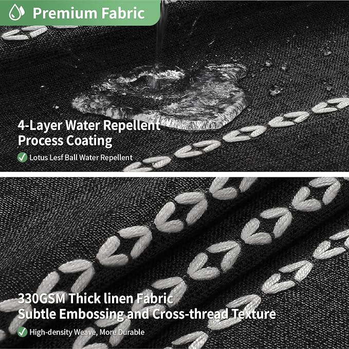 No Hook Extra Long Shower Curtain Set - Image 3