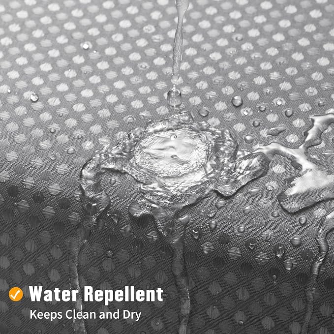 MitoVilla No Hooks Needed Grey Ombre Waffle Shower Curtain Liner Set, Modern - Image 6
