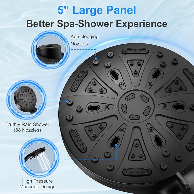 Filtered Shower Head with Handheld, FunnyAir Filtered Shower Head with 5-PCS - Image 7