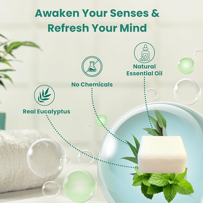 REVIV Shower Steamers Aromatherapy – 15 Long-Lasting Eucalyptus & Mint Shower - Image 2