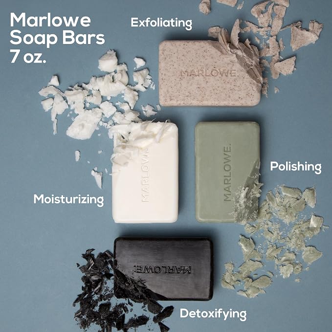 MARLOWE. No. 102 Body Scrub Soap 7 oz, Oud Wood, Exfoliating Soap Bar - Image 6