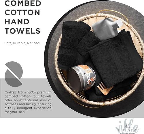 100% Cotton Hand Towel Set of 4, Sustainable, Highly Absorbent, Quick Drying - Image 2