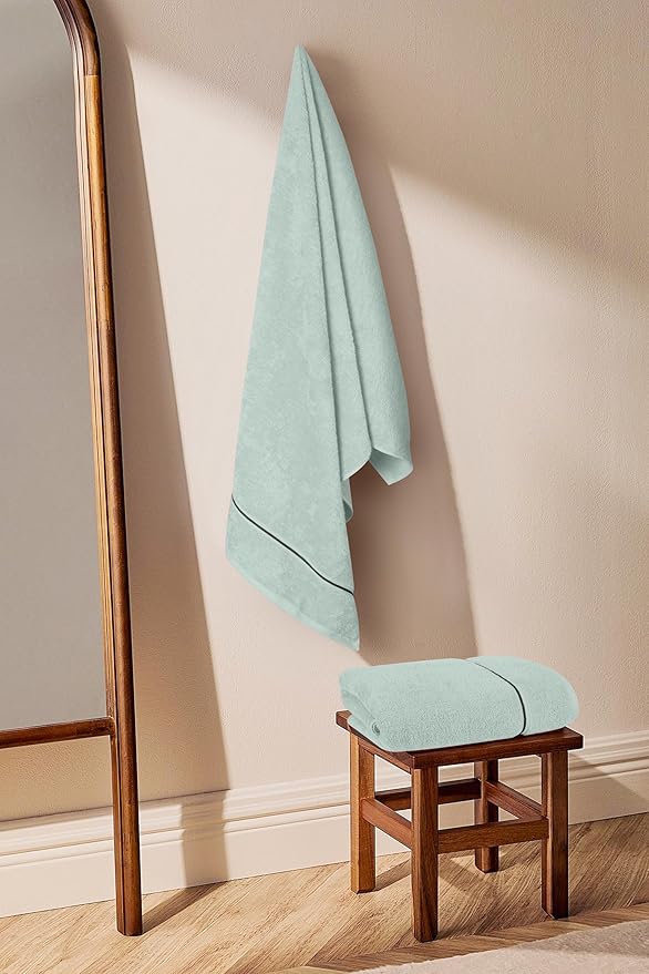 MyOwn Cotton 2 Pack Oversized Bath Towel Set 28x55 inches, Large Bath Towels - Image 4