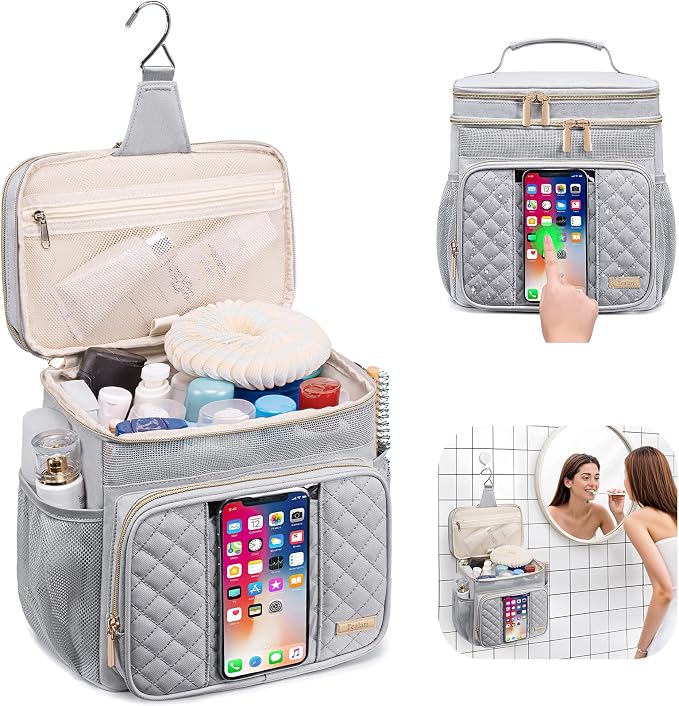 Large Toiletry Bag for Women Men, Bathroom Bag, Water Resistant Shower Bag - Image 2