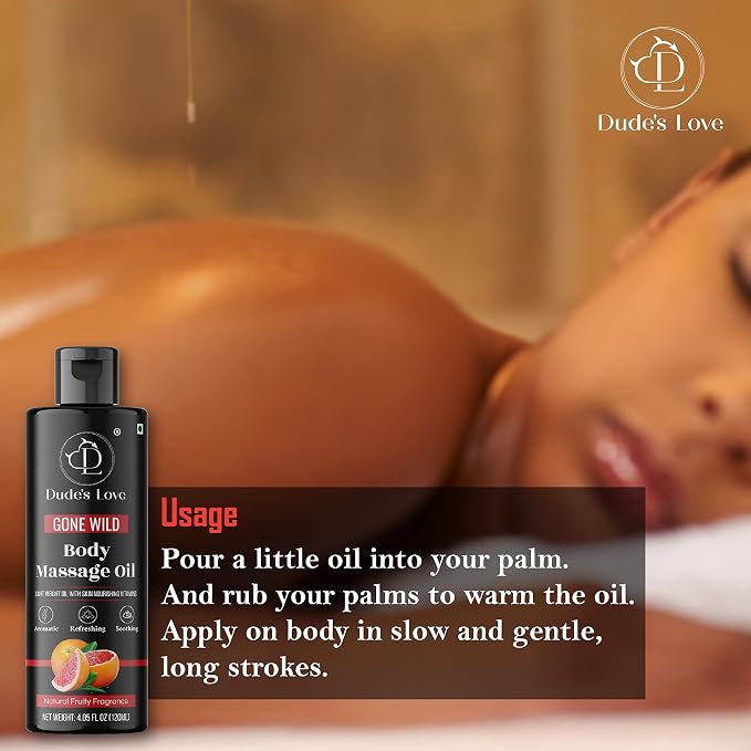 Organic - Grapefruit Full Edible Body Massage Oil - Refreshing, Calming | No - Image 6