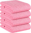Native Fab 100% Cotton Premium Waffle Kitchen Towels, 4 Pack, Super Absorbent by NativeFab
