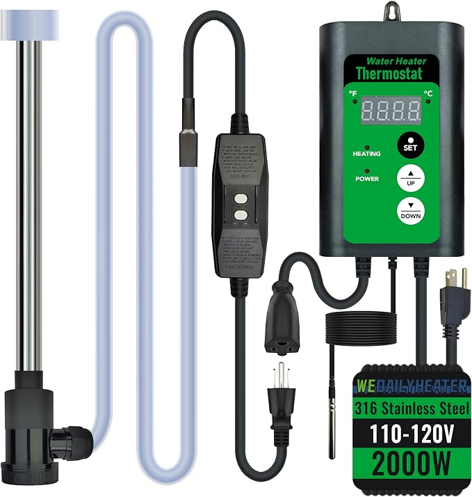 2000W Immersion Water Heater for Bathtub & Above Ground Pool – Portable Fully by Unknown