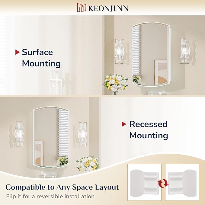 Keonjinn White Medicine Cabinet - Image 5