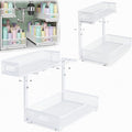 2 Pack Under Sink Organizer, Dual-Layer Pull Out Mesh Cabinet Rack by Unknown