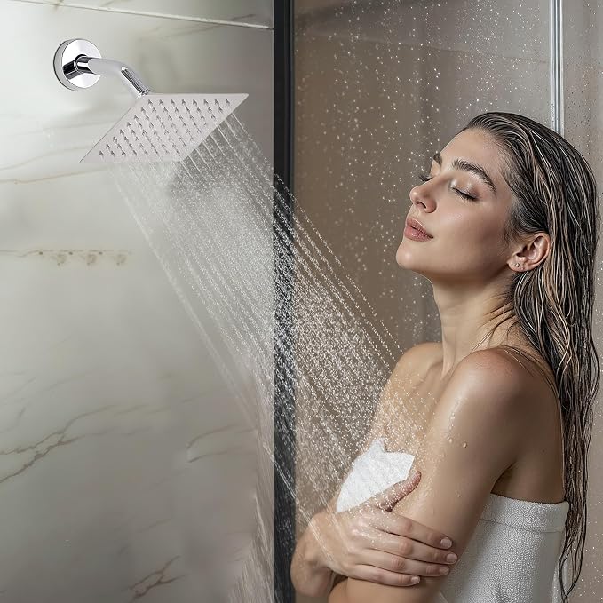 VEVOR Shower Faucet Set, 12 Inch Thermostatic Ceiling Mount Rainfall Shower - Image 8