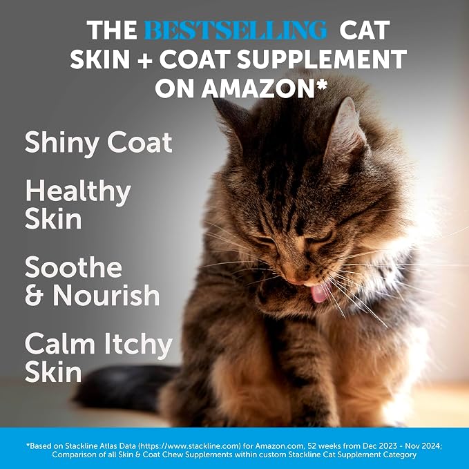 Cat Skin & Coat Health Chews – Crunchy & Creamy Treats - Image 2
