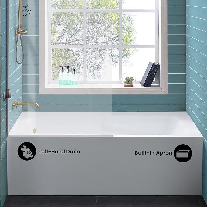 Swiss Madison Well Made Forever SM-AB549 Voltaire Alcove Tub 54" x 30" - Image 5