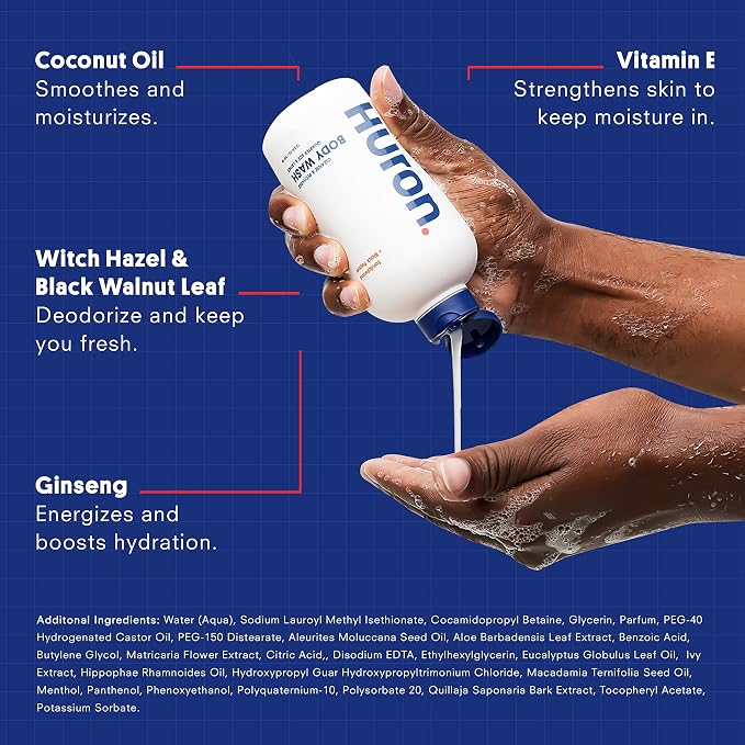 Huron Men’s Moisturizing Body Wash – Crisp & Invigorating Scent of Citrus - Image 3