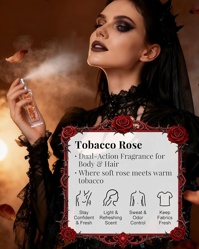 EJW Tobacco Rose Body Spray for Women | Warm Floral Hair Perfume & Body Mist - Image 4