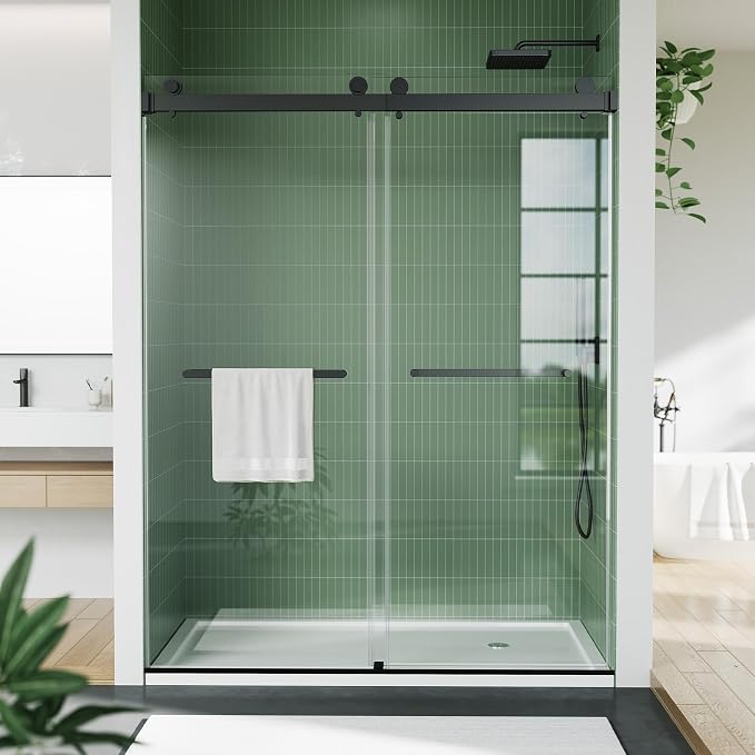 Stainless Steel Sliding Shower Door, 56-60" Adjustable Width x 74" Height - Image 8