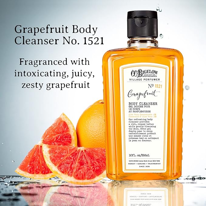 C.O. Bigelow Grapefruit Body Wash, Village Perfumer Moisturizing Body Wash - Image 3