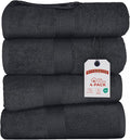 RIVERSIDE 100% Ring Spun Cotton Large Bath Towels Set of 4, 27 x 54 – Quick Dry by RIVERSIDE