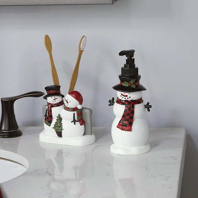 SKL Home Christmas Woodland Winter Snowman Toothbrush Holder - Image 3