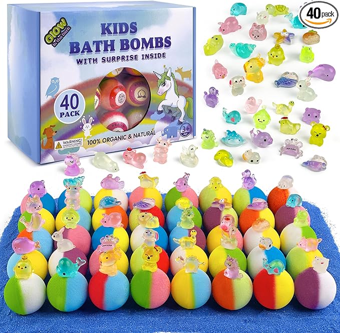 Bath Bombs for Kids with Toys Inside by Yekery