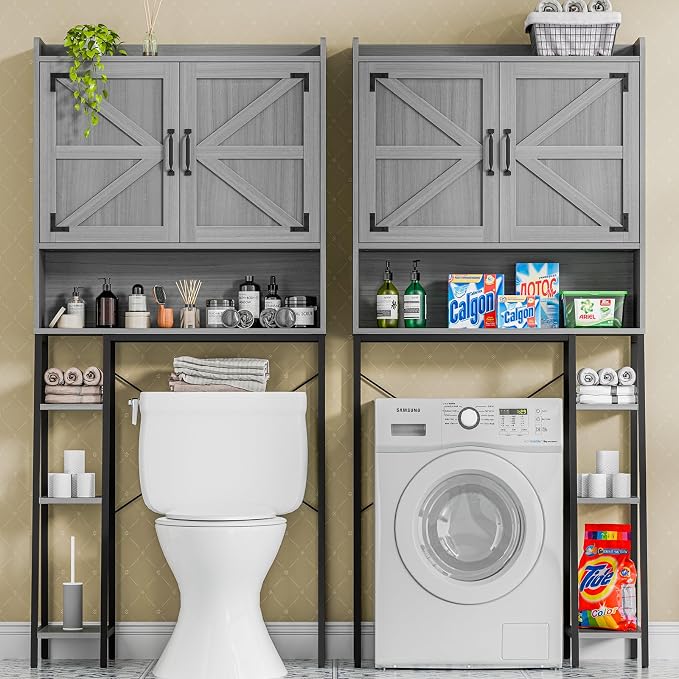 Vabches Over The Toilet Storage Cabinet, Farmhouse Storage Cabinet Over Toilet - Image 5