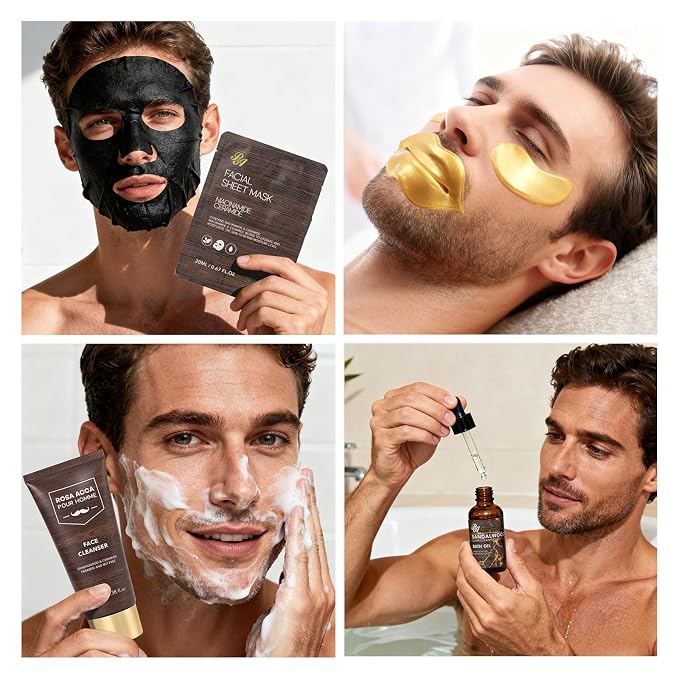 Christmas Gifts for Men, Facial Skin Care Set, Bath & Body Gift Kit, Face - Image 6