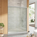 72" H x 56-60" W Semi-Frameless Shower Door, 1/4 Inch SGCC Tempered Glass by IDEALHOUSE