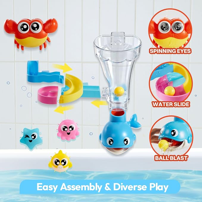 lalalark Bath Toys for Kids, 7-in-1 Shower Bathtub Toy - Image 3