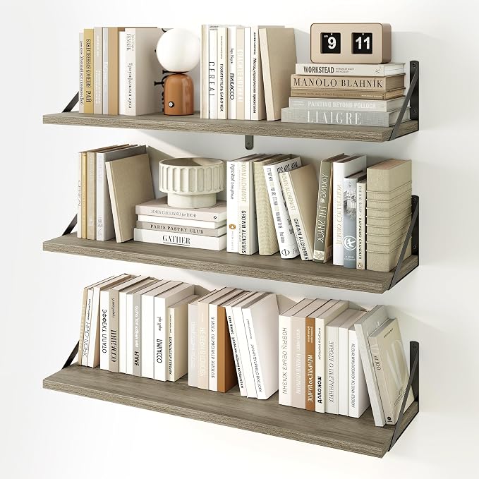 Fun Memories Floating Shelves, 32 x 8 Inches, Decorative Storage by FunMemories