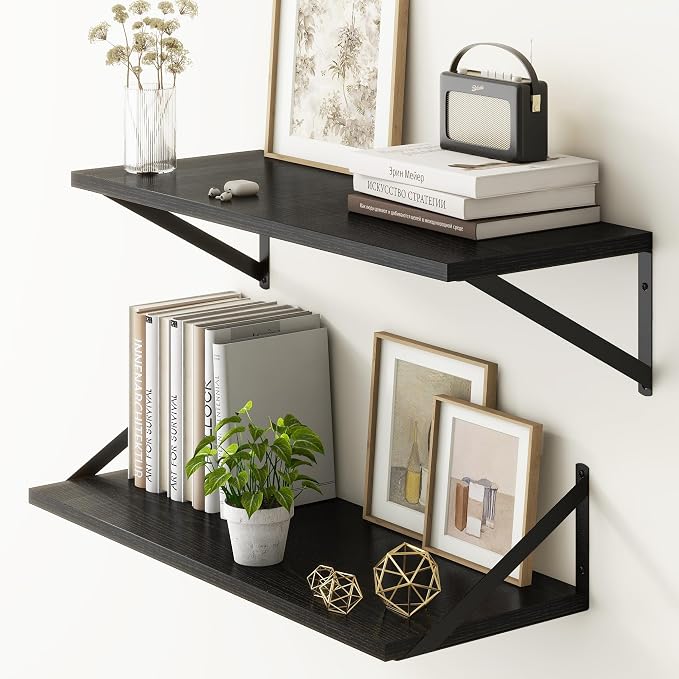 Fun Memories 27.5" W x10 D Floating Shelves, 10 Inch Deep Floating Shelf Set of by FunMemories